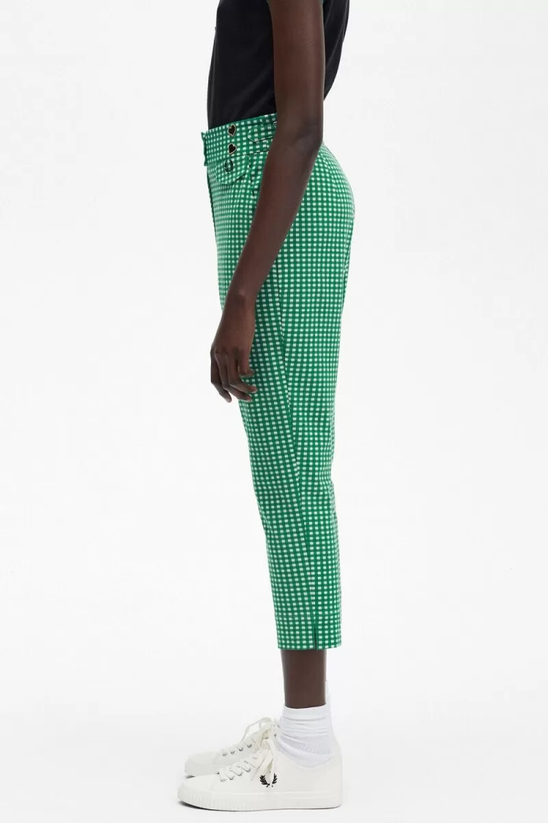 fred perry gingham dambyxor gröna