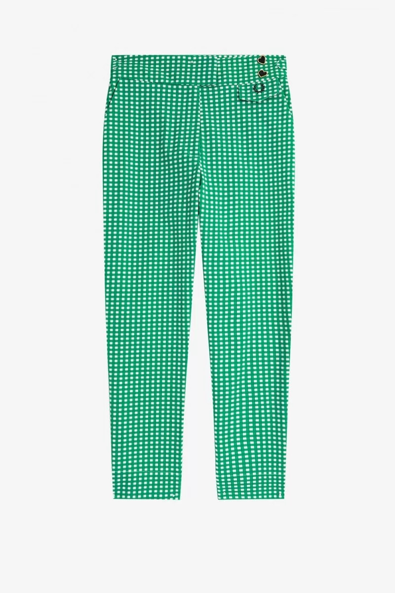 fred perry gingham dambyxor gröna