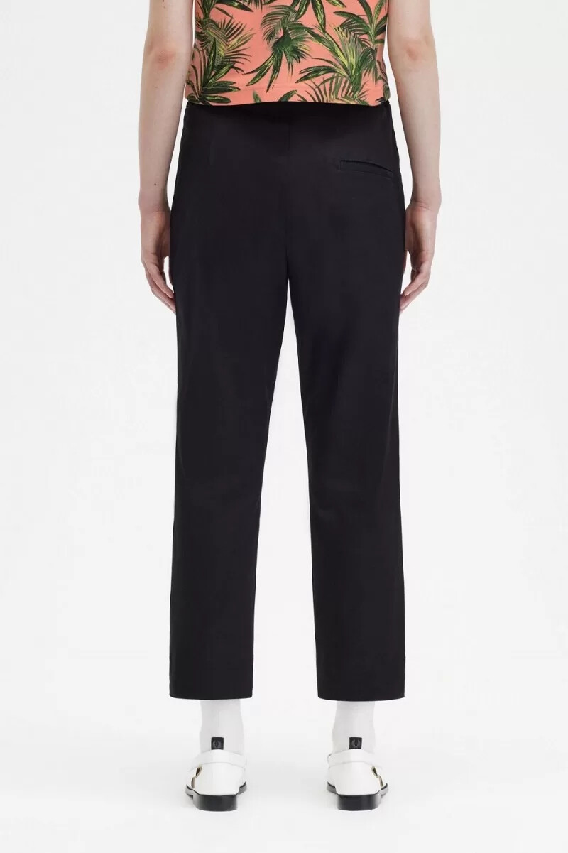 fred perry högmidjade dambyxor svarta