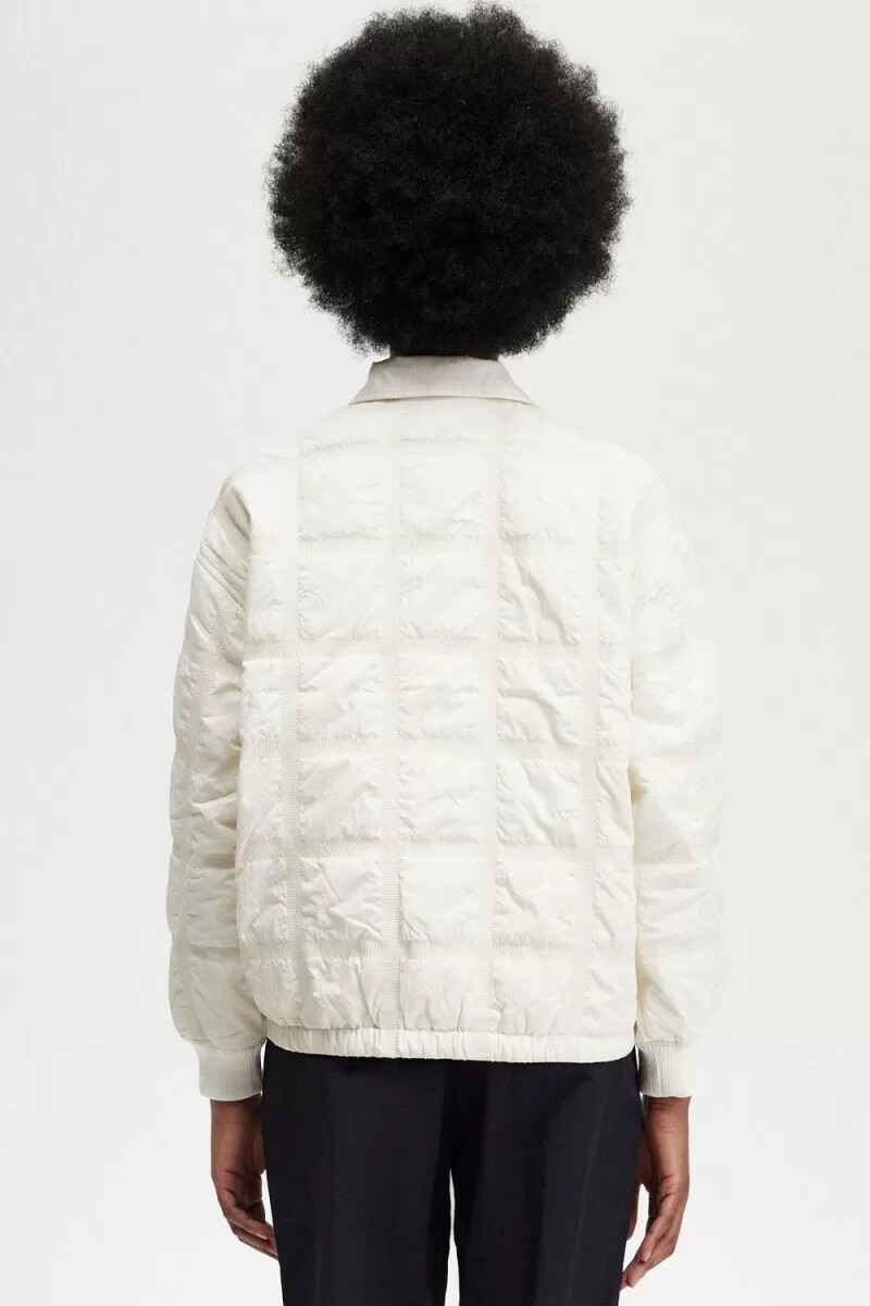 fred perry quiltade damjackor beige
