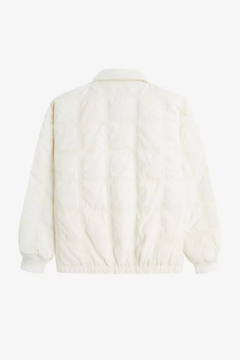 fred perry quiltade damjackor beige