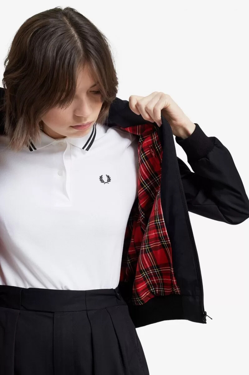 fred perry harrington damjackor svarta