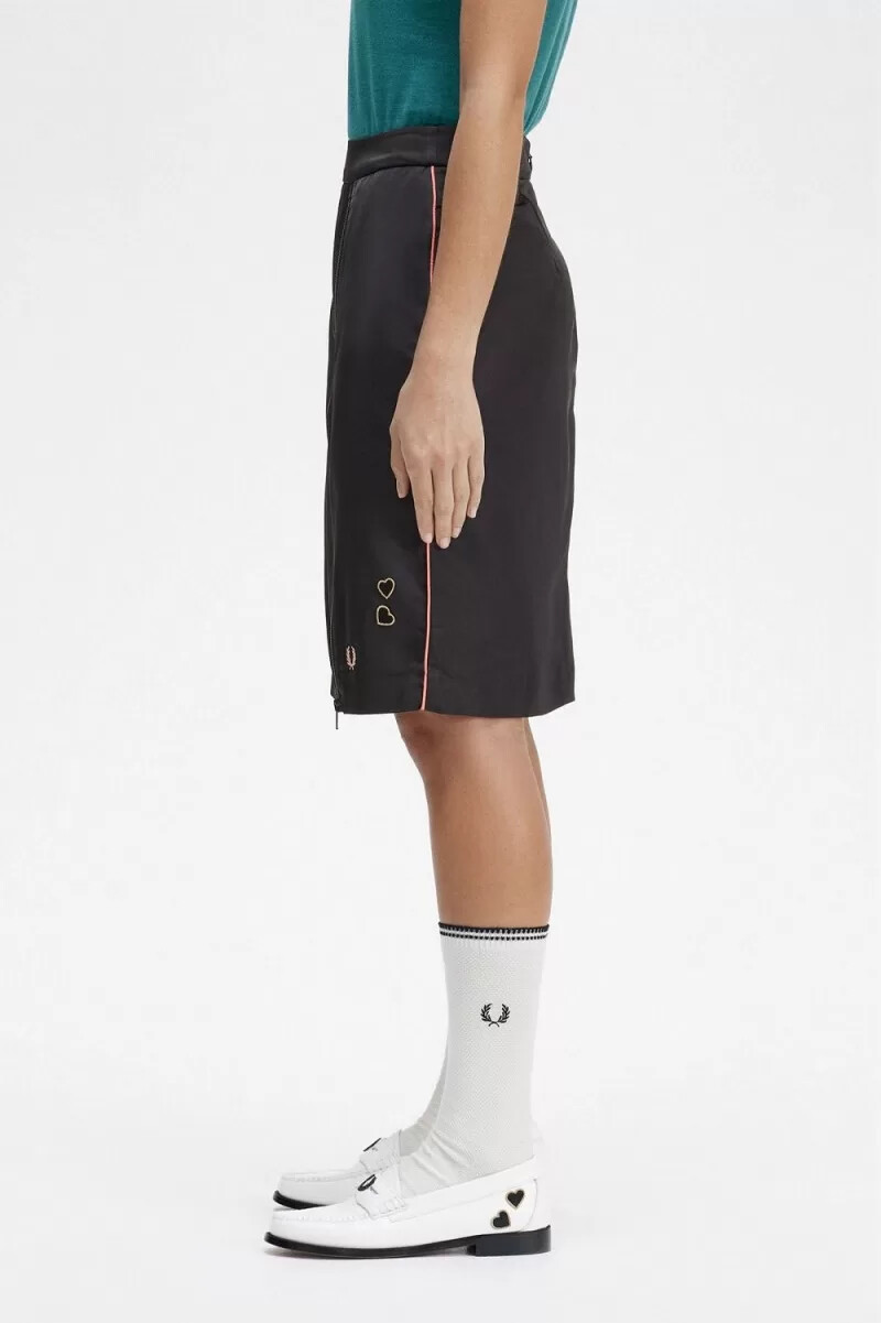fred perry dragkedja damkjolar svarta