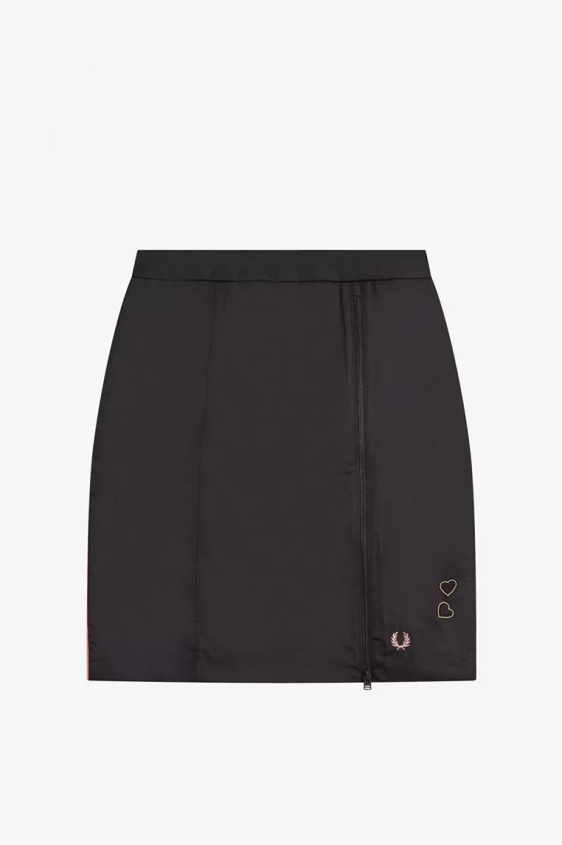 fred perry dragkedja damkjolar svarta