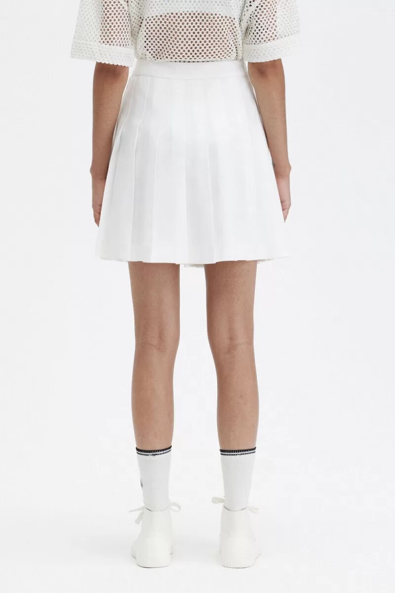 fred perry plisserade tenniskjolar dam snövit
