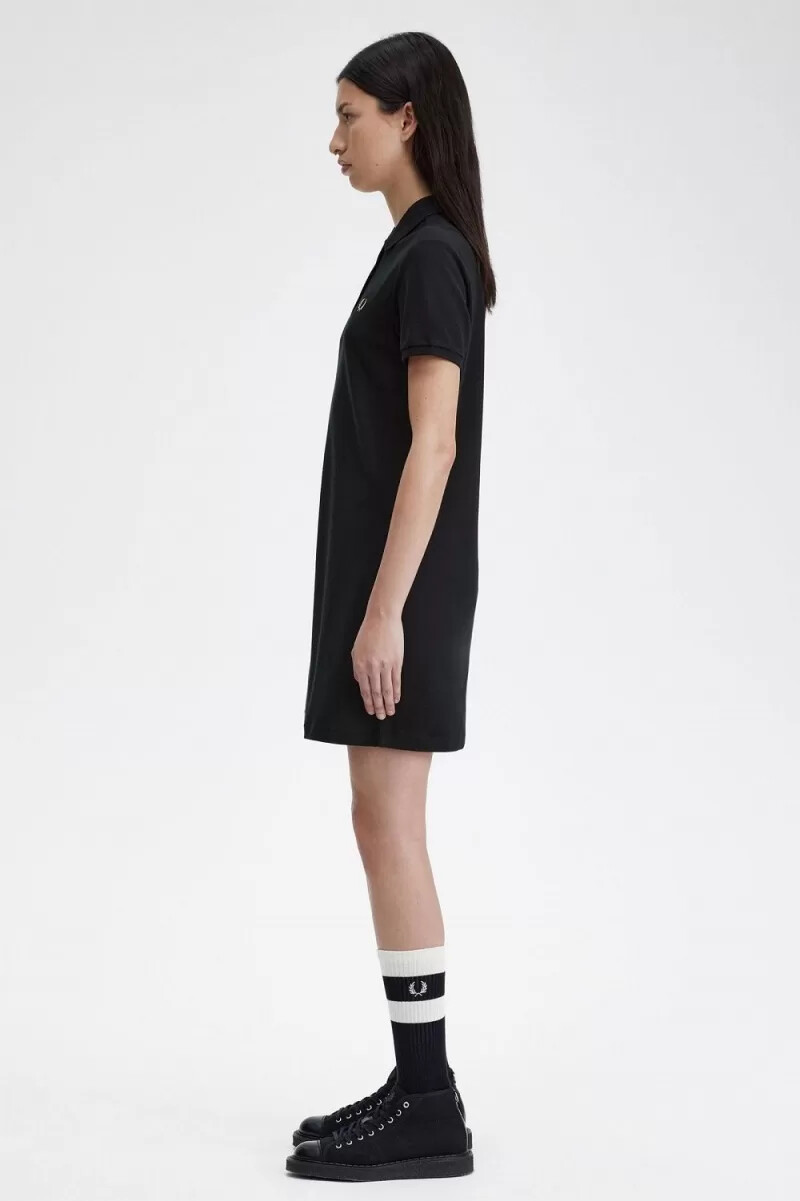fred perry skjorta damklänning svart