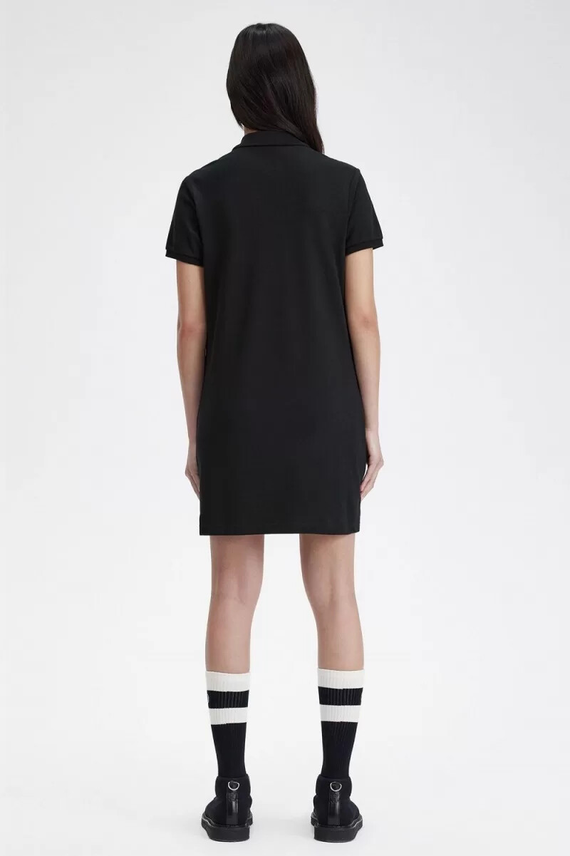 fred perry skjorta damklänning svart