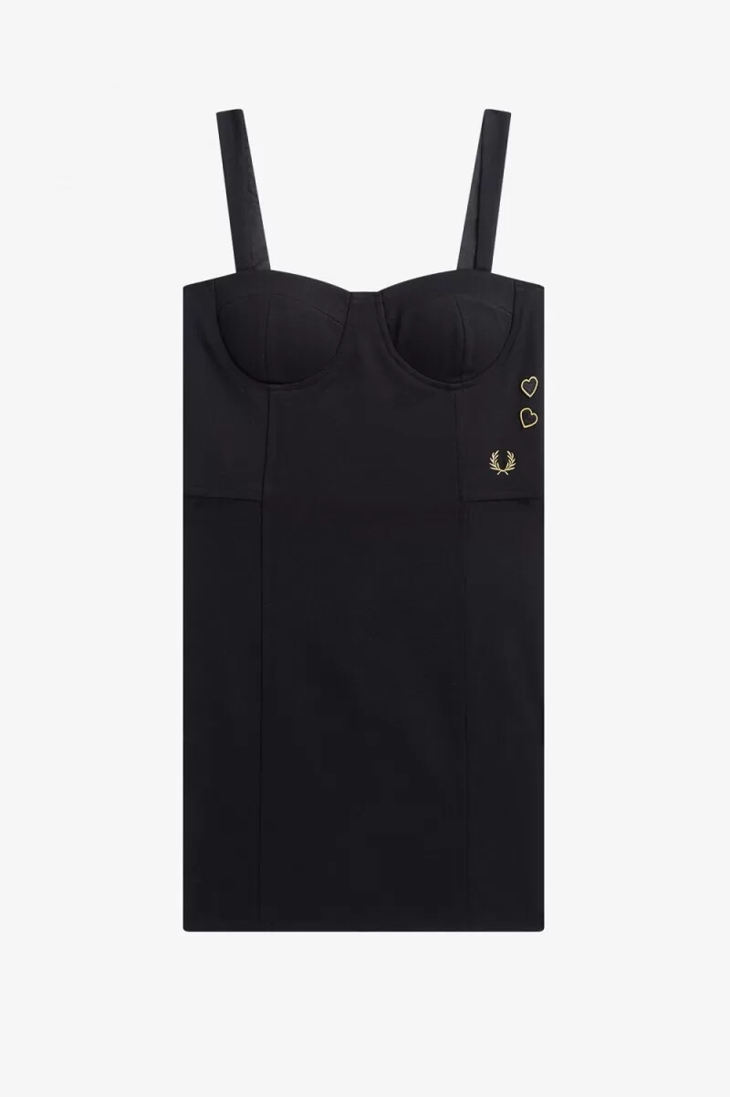 fred perry bodycon damklänning svart