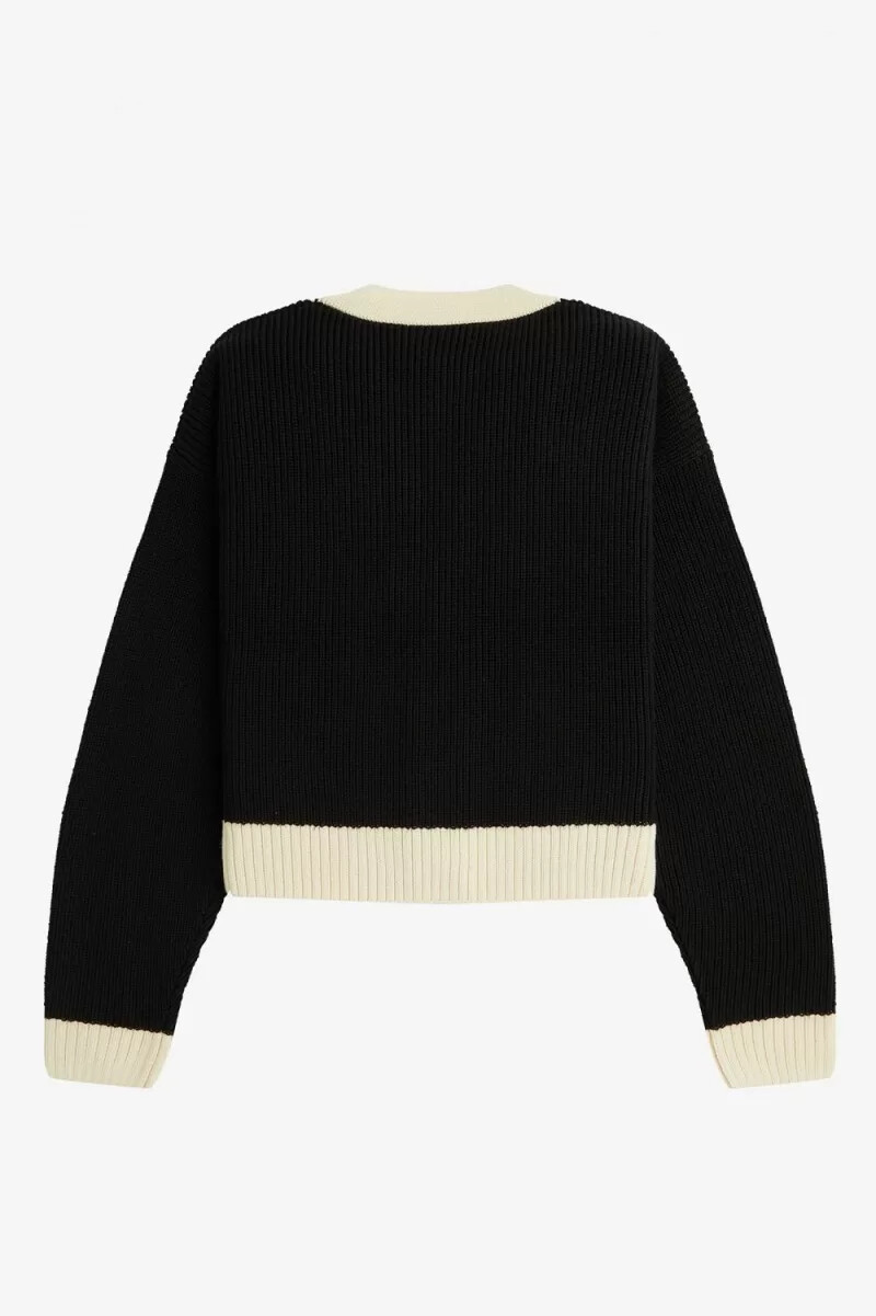 fred perry knäppt damkofta svart