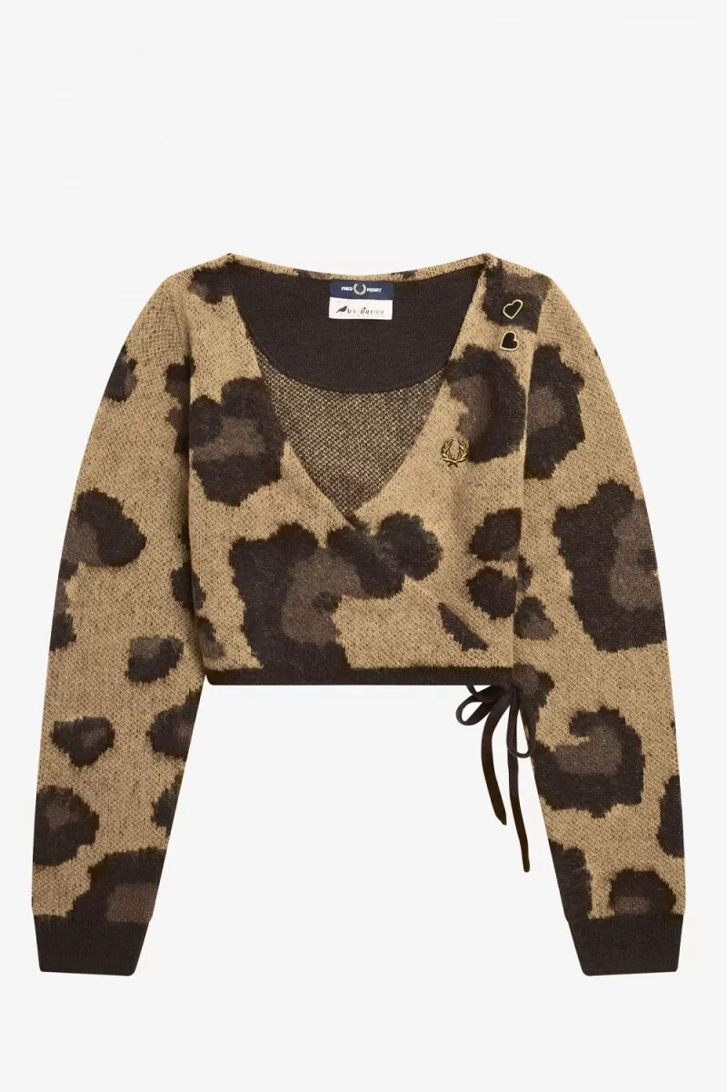 fred perry leopard wrap damkofta tonal leopard