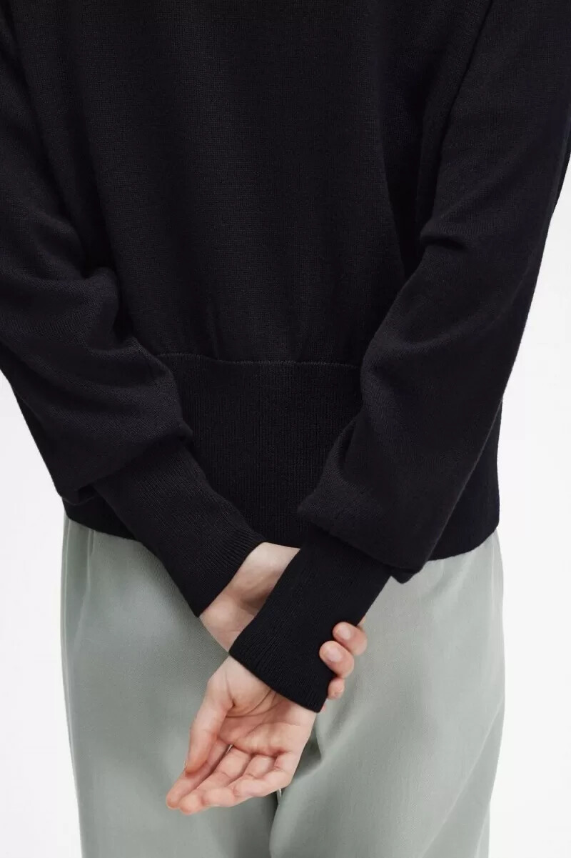 fred perry v-ringad kofta för kvinnor i marinblått