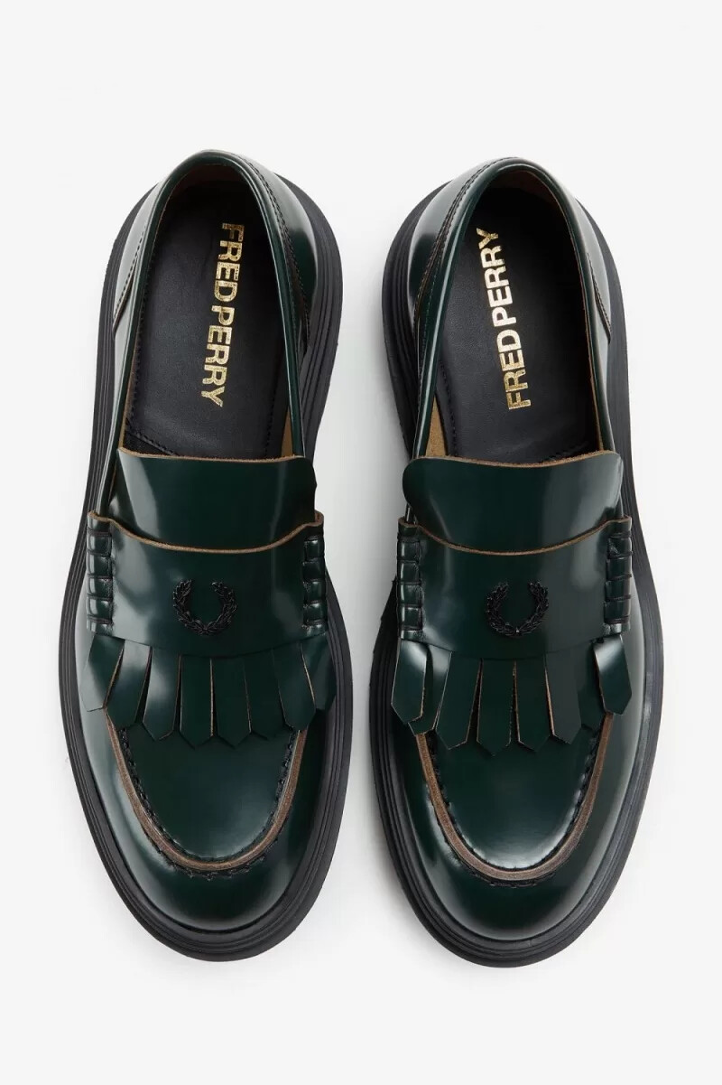 fred perry dam loafers nattgröna