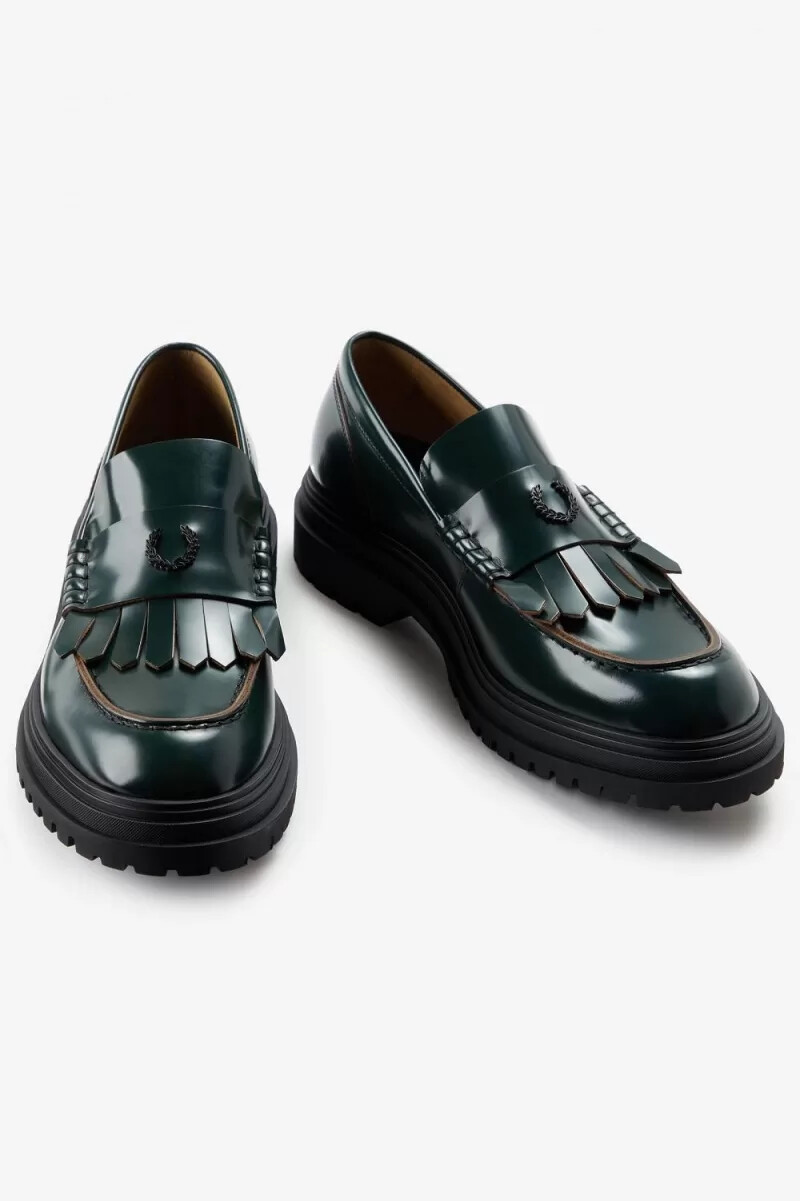 fred perry dam loafers nattgröna