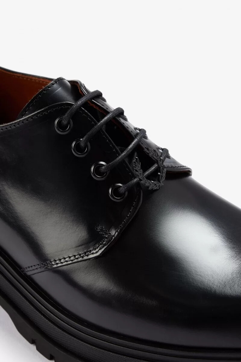 fred perry derby damloafers svarta