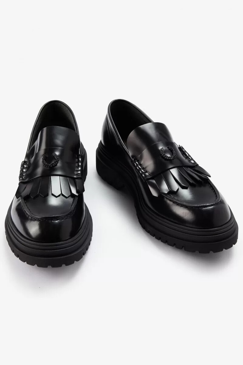 fred perry damloafers svarta