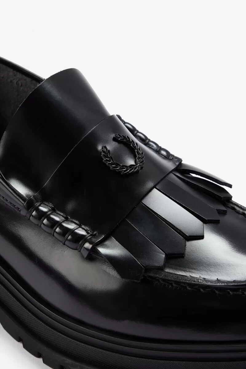 fred perry damloafers svarta