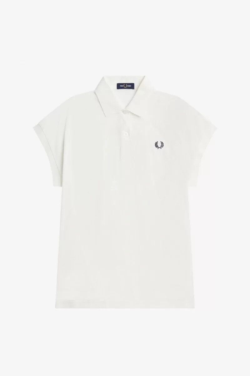 fred perry a-line piqué dam pikétröja snövit