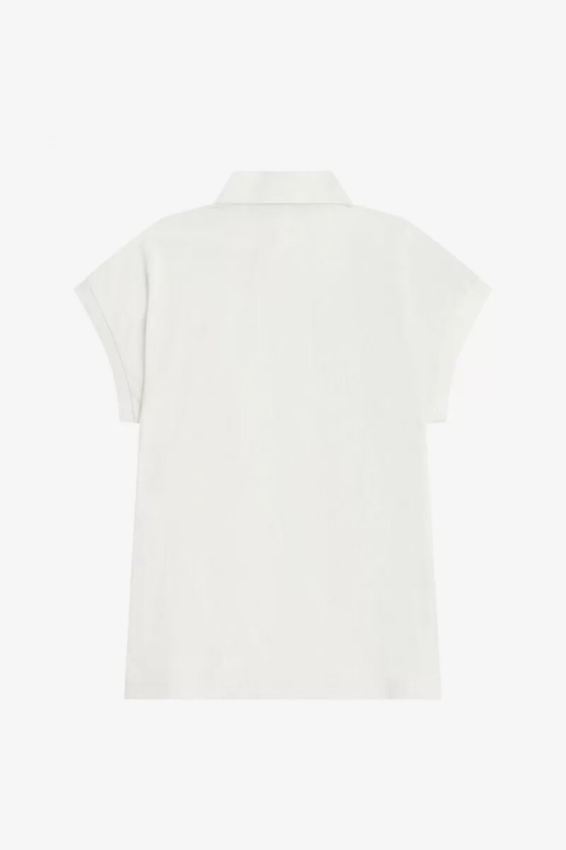 fred perry a-line piqué dam pikétröja snövit