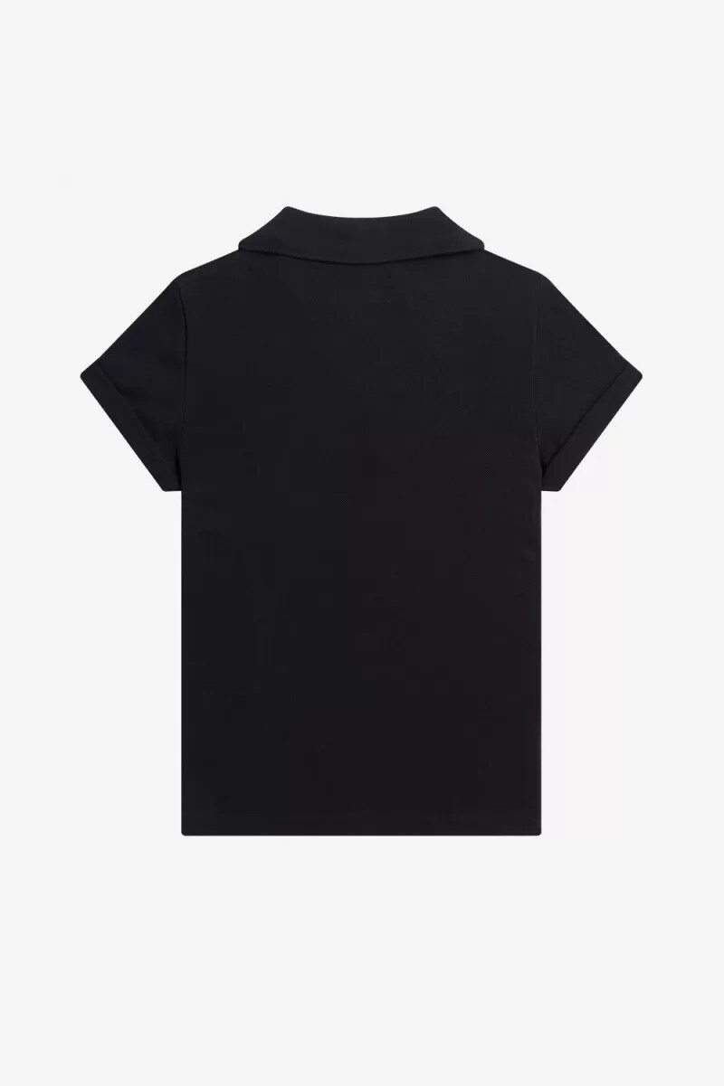 fred perry Öppen krage piké dam pikétröja svart