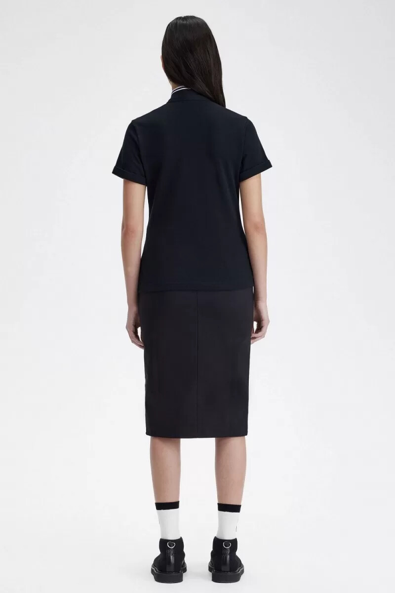 fred perry amy dam pikétröja svart