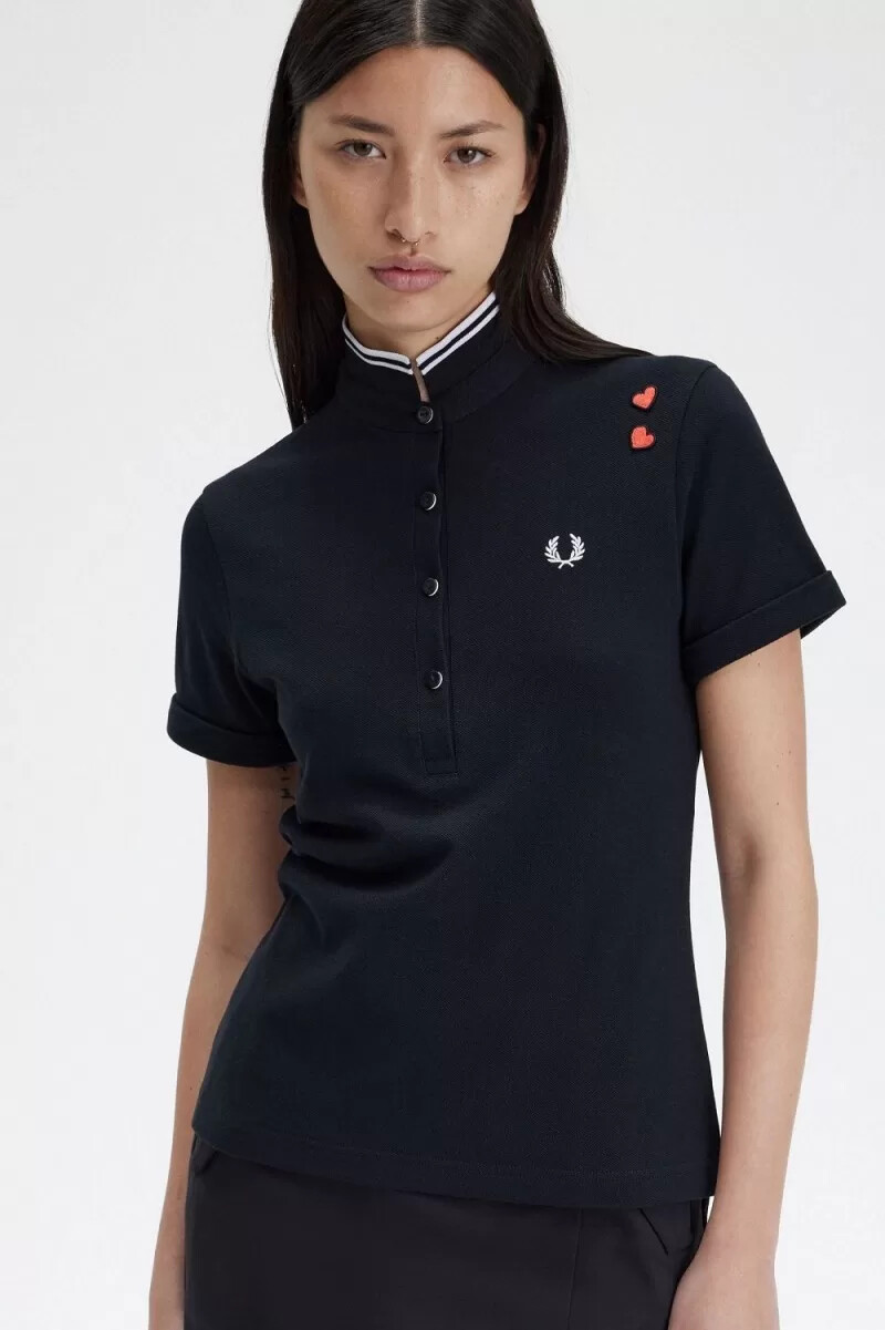 fred perry amy dam pikétröja svart