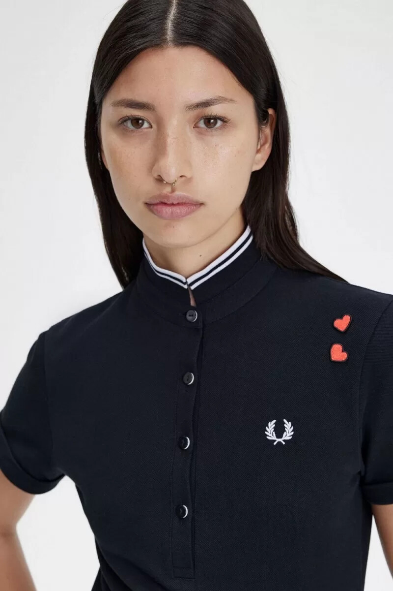 fred perry amy dam pikétröja svart