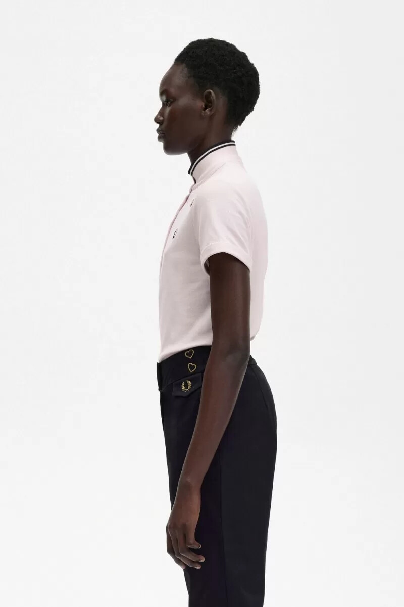 fred perry tipped piqué dam pikétröja mjölkrosa