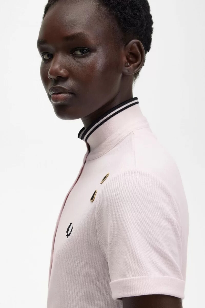 fred perry tipped piqué dam pikétröja mjölkrosa