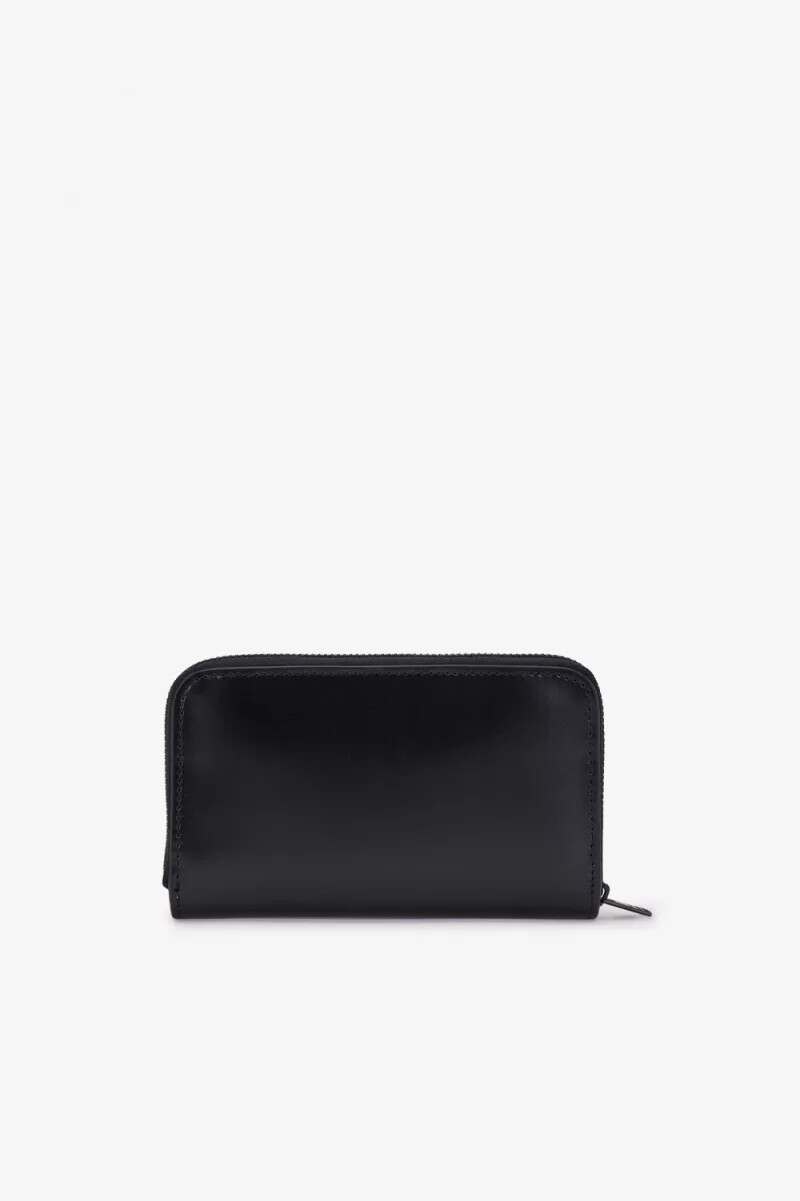 fred perry läderplånbok dam svart
