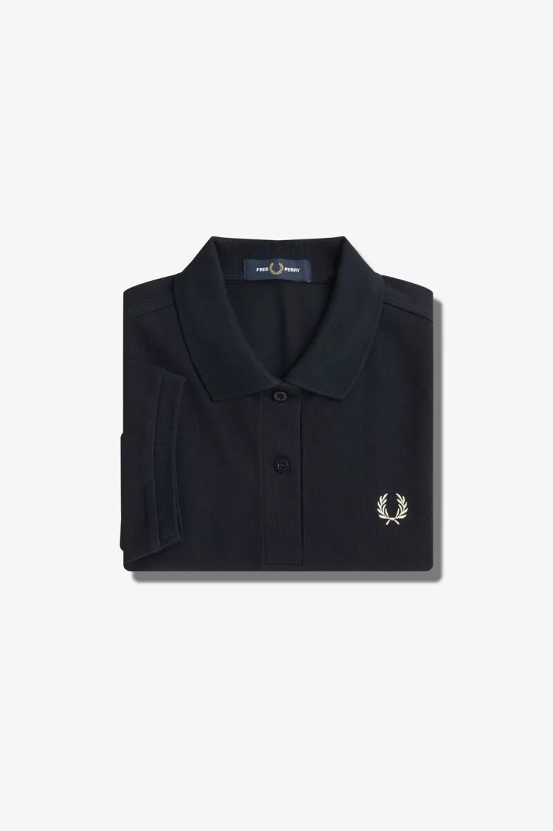 fred perry g6000 damskjorta marinblå havregryn