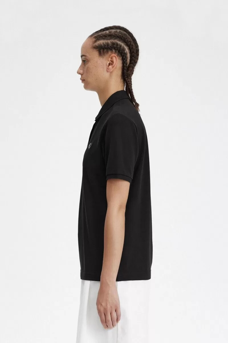 fred perry g6000 damskjorta svart varm grå