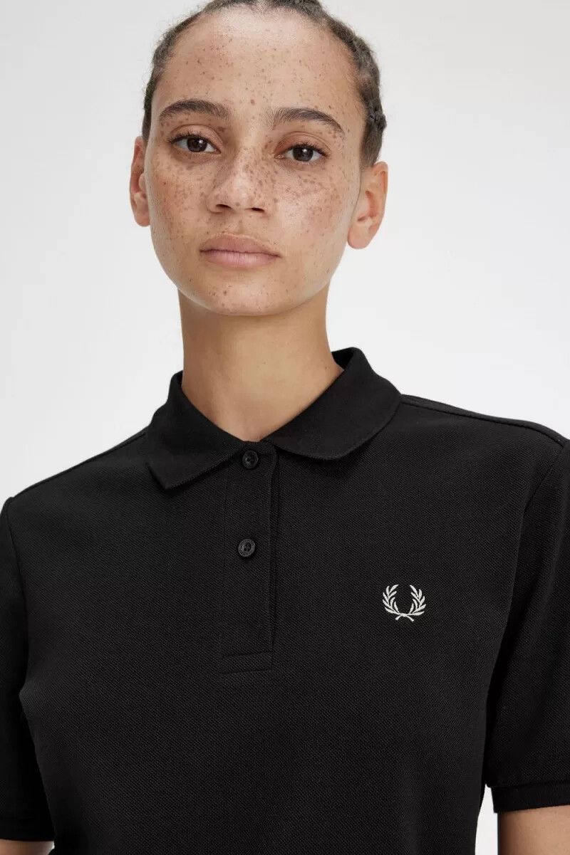 fred perry g6000 damskjorta svart varm grå