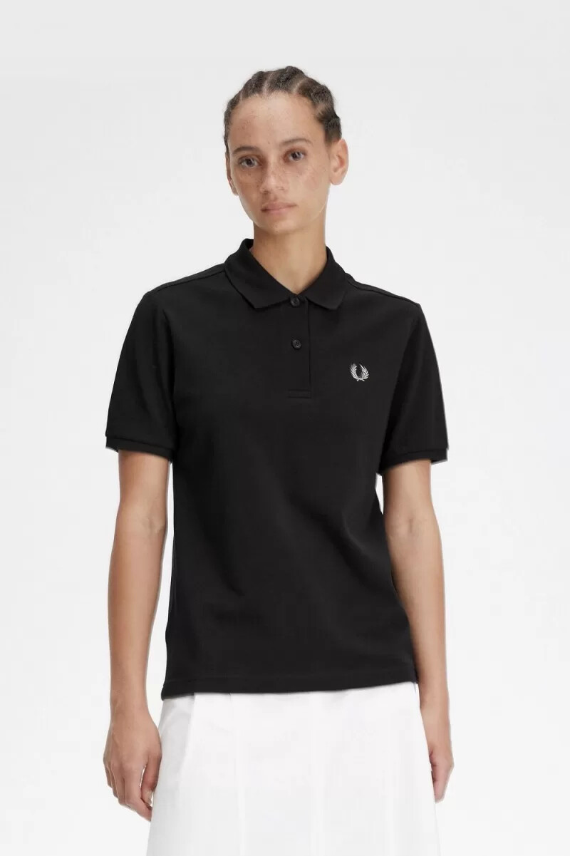 fred perry g6000 damskjorta svart varm grå