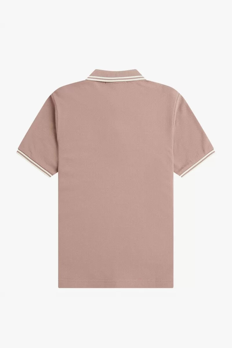 fred perry g3600 damskjorta mörkrosa beige