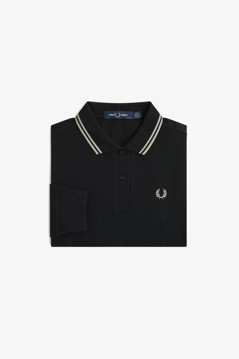 fred perry g3636 damskjorta svart varm grå