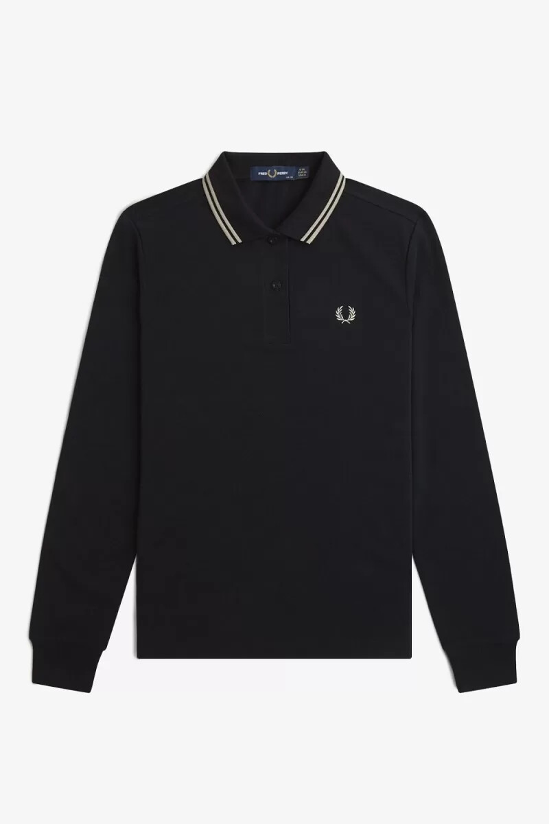 fred perry g3636 damskjorta svart varm grå