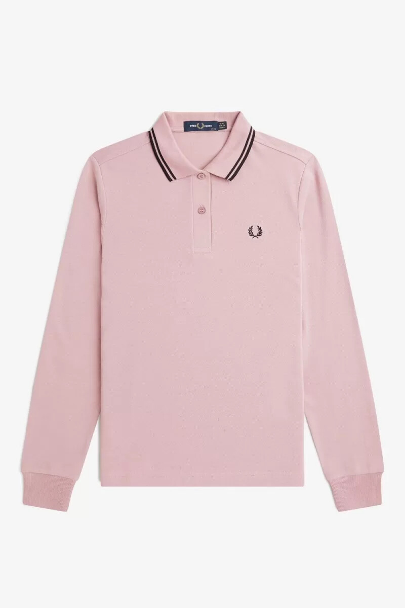 fred perry g3636 damskjorta dusty rose rosa svart