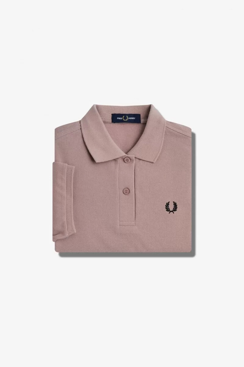 fred perry g6000 damskjorta mörkrosa svart