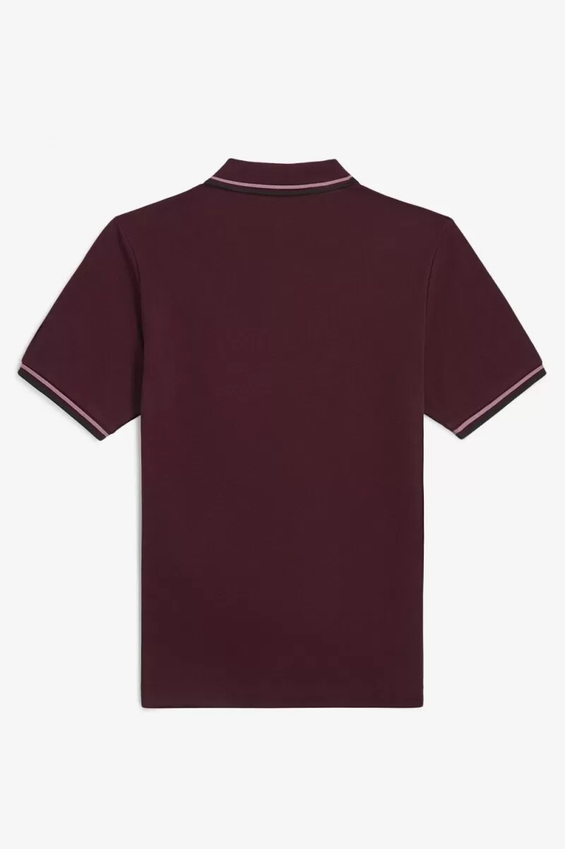 fred perry g3600 damskjorta oxblood dusty rose rosa svart