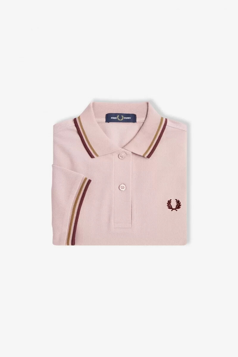 fred perry g3600 damskjorta dusty rose rosa brun oxblood