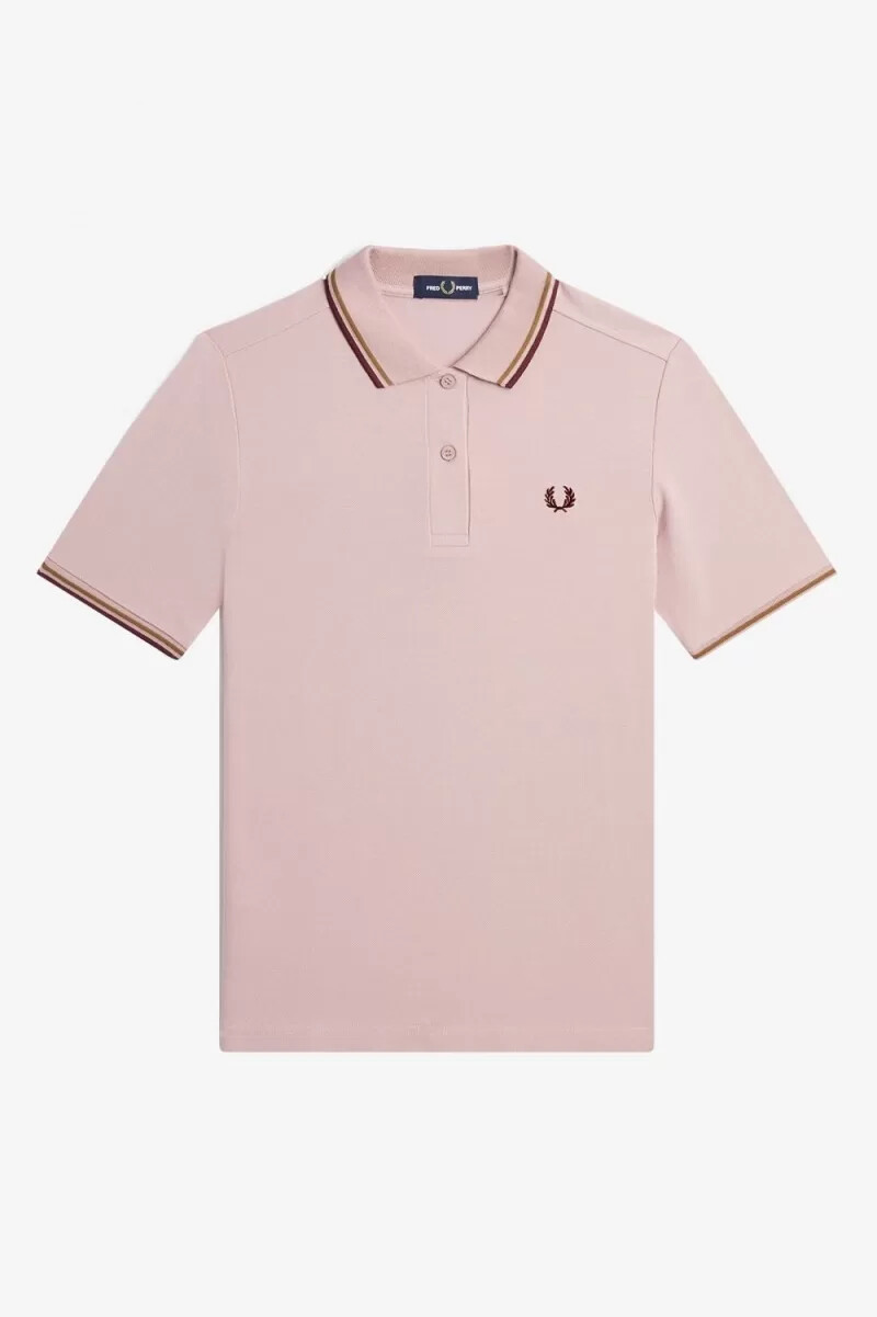 fred perry g3600 damskjorta dusty rose rosa brun oxblood