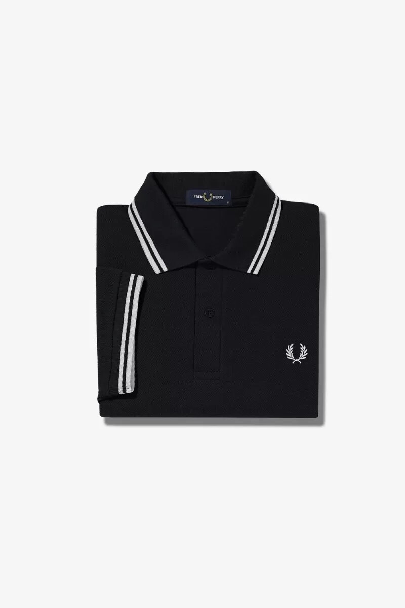 fred perry g3600 damskjorta svart vit