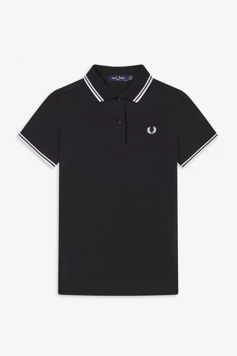 fred perry g3600 damskjorta svart vit