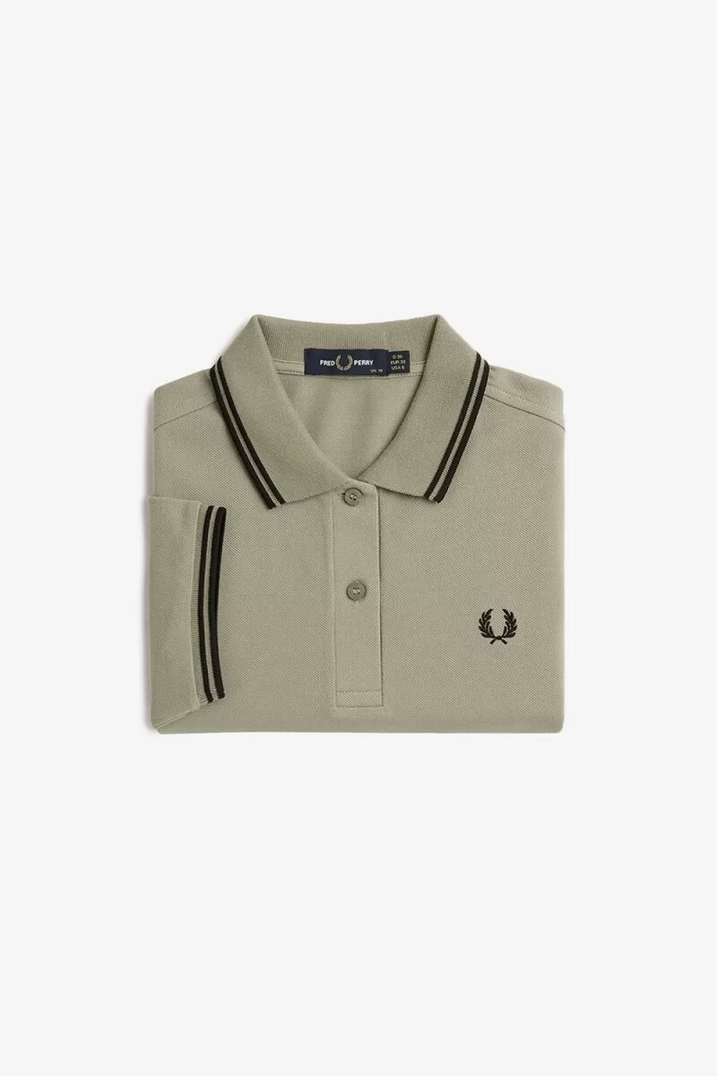 fred perry g3600 damskjorta varm grå svart
