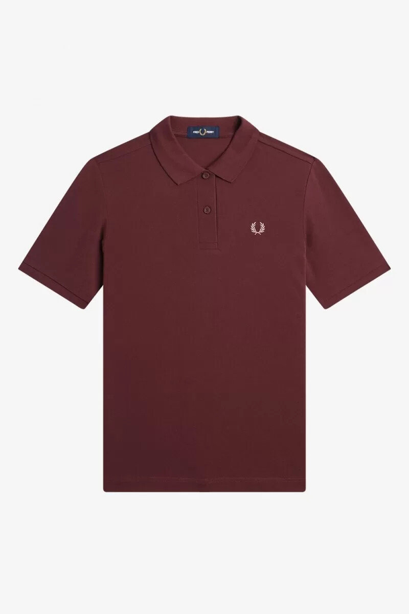 fred perry g6000 damskjorta oxblood dusty rose pink