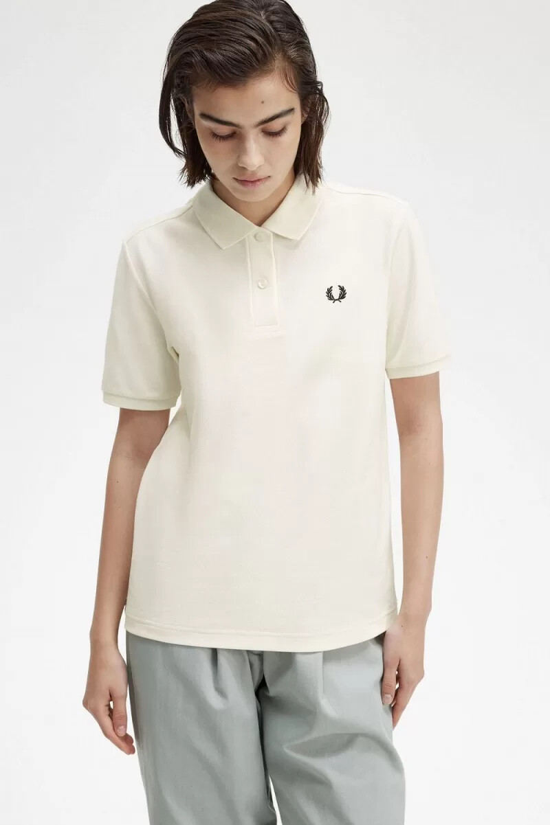 fred perry g6000 damskjorta beige svart