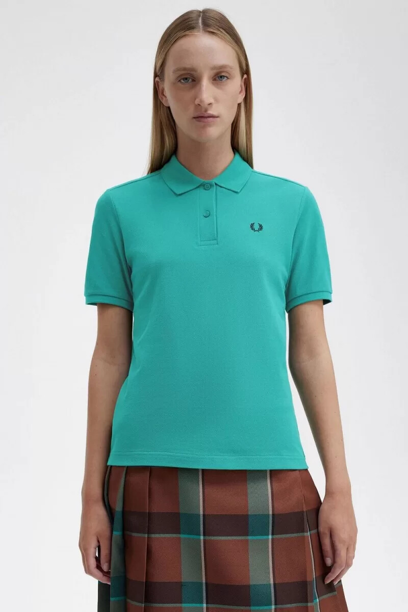 fred perry g6000 damskjorta djup mintsvart