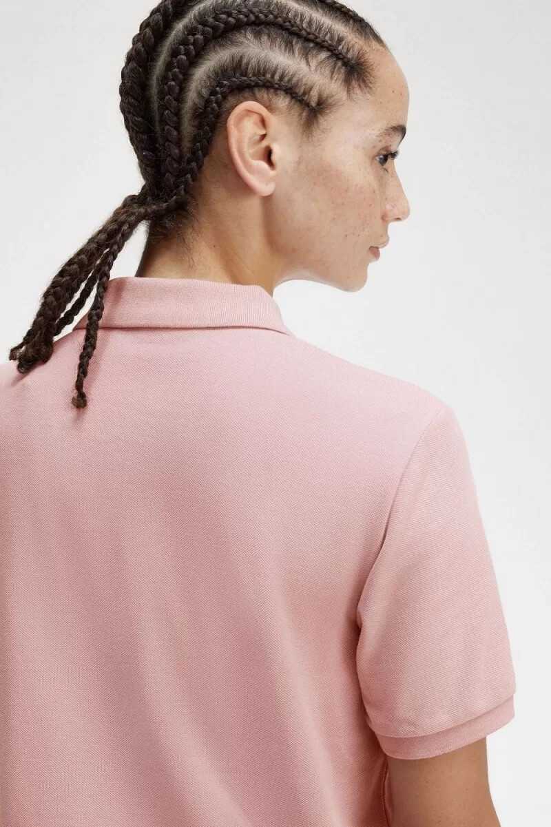 fred perry g6000 damskjorta dusty rose rosa svart