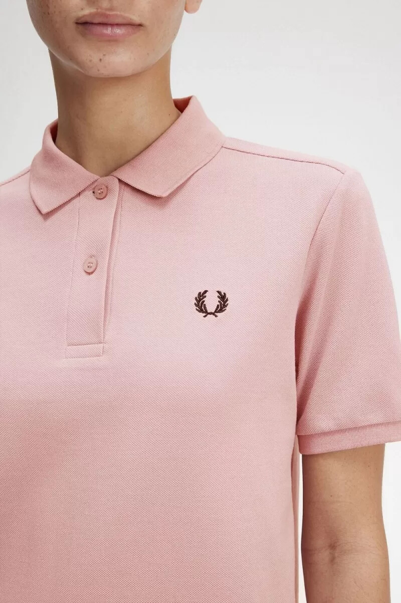 fred perry g6000 damskjorta dusty rose rosa svart