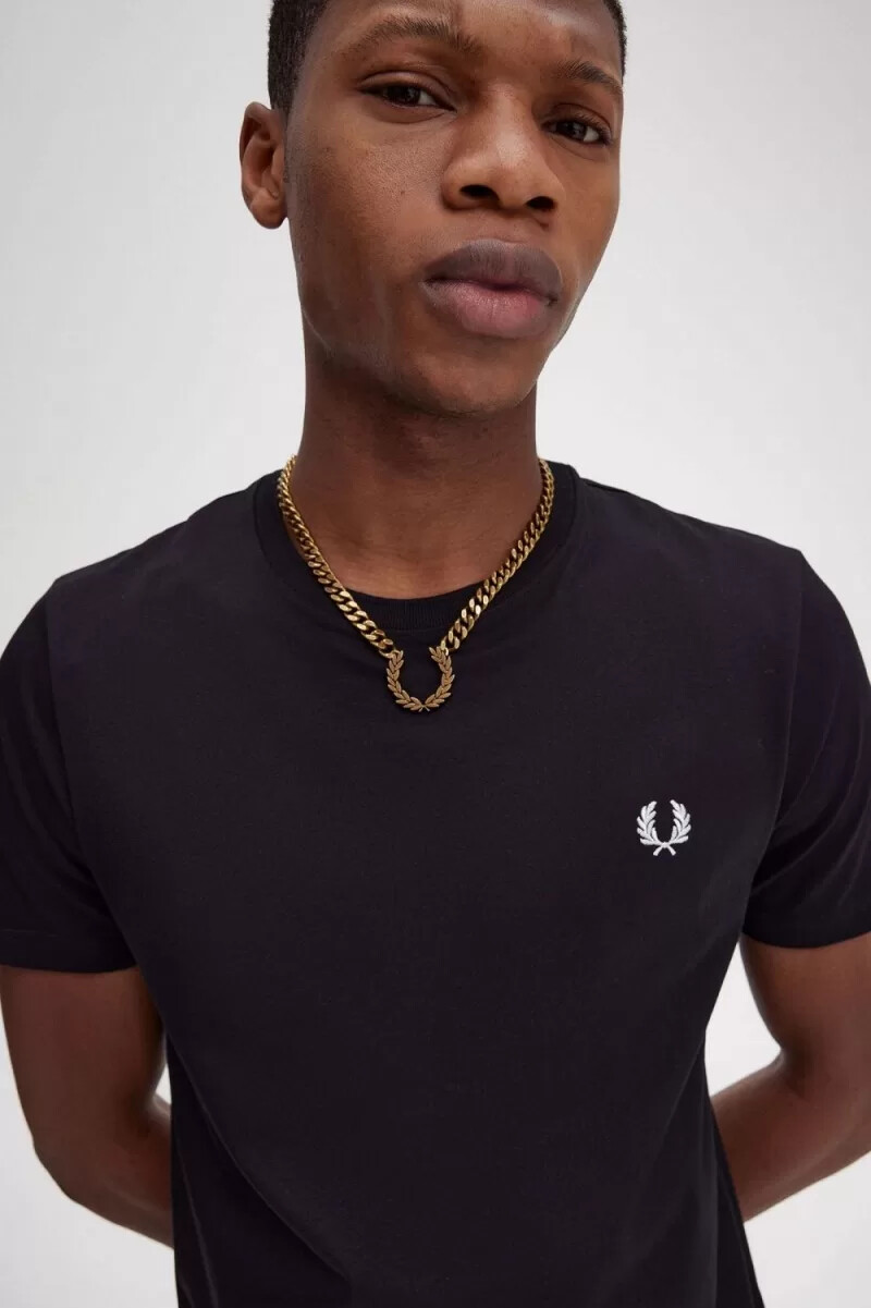 fred perry chunky laurel wreath halsband damsmycken guld